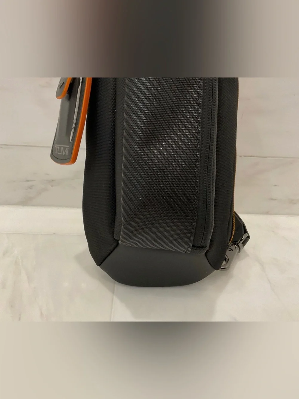 NEW Tumi McLaren Esports Downforce PRO Sling Crossbody - Black & Papaya Orange